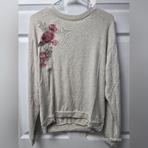 Floral Embroidered Sweater